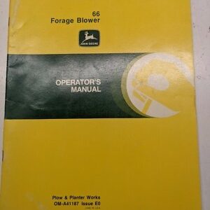 John Deere Operators Manual Jd 66 Forage Blower Om-A41187 E0