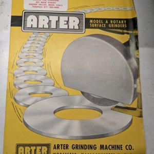 Arter Model A Rotary Surface Grinder Sales Brochure Catalog Features Specs