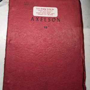 Axelson Operator Service Manual Parts List Book Catalog Engine Lathe 16”