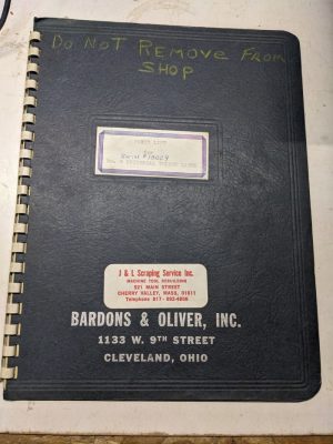 Bardons Oliver #3 Turret Lathe Service Parts List Book Manual Catalog Shop