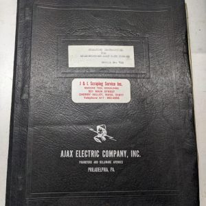 Ajax Electric Operator Service Manual Hultgren Salt Bath Furnace H-2435 1942
