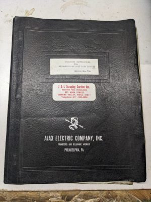 Ajax Electric Operator Service Manual Hultgren Salt Bath Furnace H-2435 1942