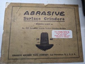 Abrasive Surface Grinders Service Parts List Book Manual Catalog 1940 #3B
