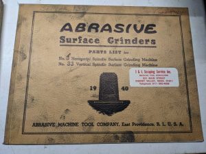 Abrasive Surface Grinders Service Parts List Shop Book Manual Catalog 1940 #3 33