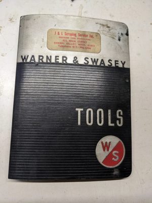 Warner Swasey Tools Standard Catalog Specifications Sales Brochure 1963