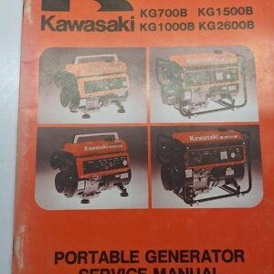 Kawasaki Kg700B Kg1500B Kb1000B Kg2600B Generator Manual 1981