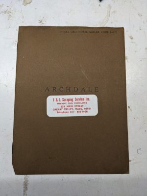 Archdale Instruction Operator Service Maintenance Manual 20” Milling Machine Hm
