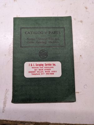 Norton Grinding Machine Cutter Tool Serivce Parts List Book Manual Catalog 1927