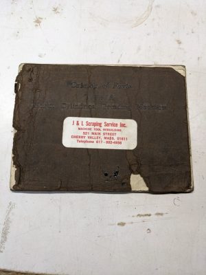 Norton Grinding Machine Service Parts List Book Manual Catalog Type A 1921