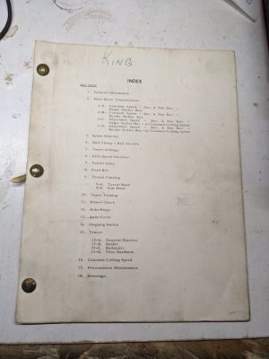 King Machine Tool Boring Mill Machines Operation Instruction Manual Electric