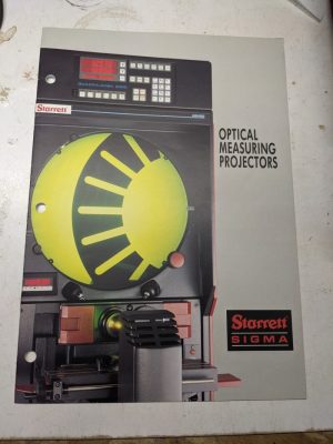 Starrett Sigma Optical Measuring Projectors Sales Brochure Specifications 1991