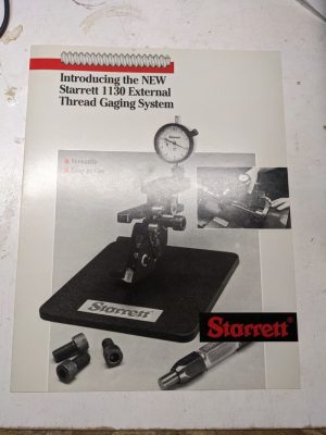 Starrett 1130 External Thread Gaging System Sales Brochure Features Specs