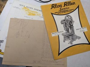 Alva Allen Swain Press 30-100 Ton Sales Brochure Price List Part Diagram 39 Ag