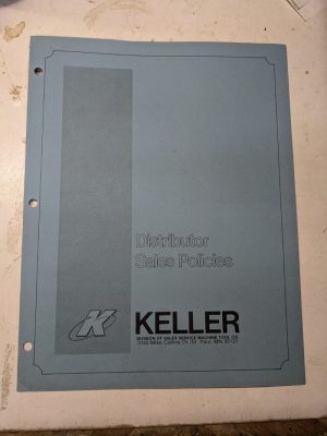 Keller Ssmtc Machine Tools Sales Distributor Policies Pamphlet