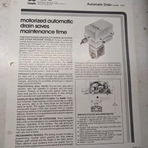 Kelair Automatic Drain Sales Brochure Specifications Features Kav Model