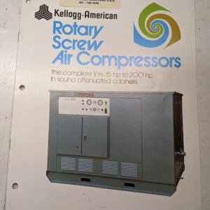 Kellogg American Screw Air Compressor Sales Brochure Catalog Specifications