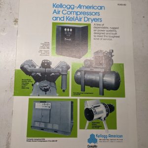 Kellogg American Compressor Dryer Air Sales Brochure Catalog Specs Features