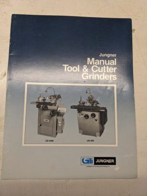 Gti Junger Sales Brochure Catalog Specs Manual Tool Cutter Grinders Us 2305 450