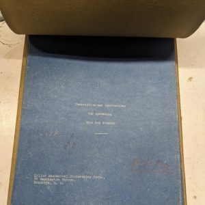 Keller Grinder Machine Operation Service Manual Type R-6 1926 Tool Shop Book