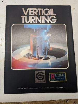 Giddings Lewis Sale Brochure Specification Feature Catalog Vertical Turning 1980