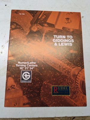 Giddings Lewis Sale Brochure Specification Feature Catalog Numerilathe 18 21 24”