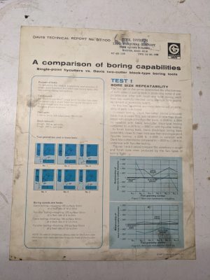Giddings Lewis Sales Report Specification Feature Brochure Boring Capabilities