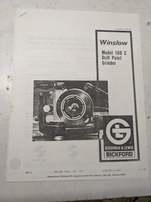 Winslow Sales Brochure Specification Feature Catalog C-B Model 100 C Grinder