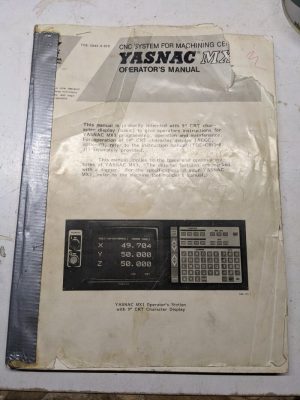 Yasnac Mx Operator Service Manual Cnc Systems Mx3 Programming 1990