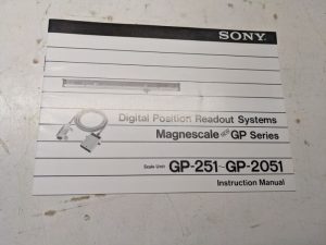 Sony Instruction Service Manual Digital Position Gp-251~Gp-2051 Magnescale Gp