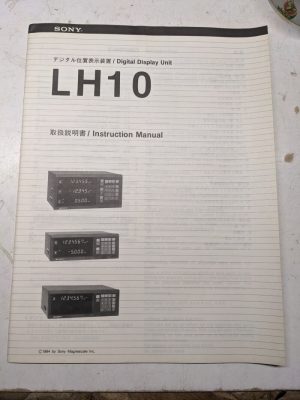 Sony Instruction Service Manual Digital Display Unit Lh10 Magnescale 1984 Shop