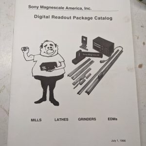 Sony Sales Brochure Catalog Digital Readout Package Magnescale Mill Lathe Etc
