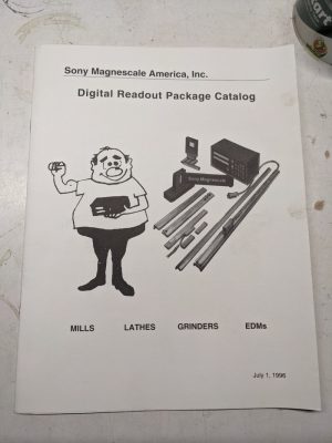 Sony Sales Brochure Catalog Digital Readout Package Magnescale Mill Lathe Etc