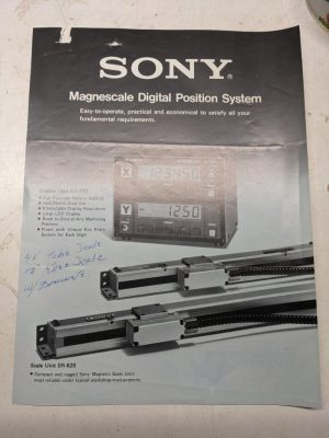 Sony Sales Brochure Digital Position System Features Specifications Magnescale