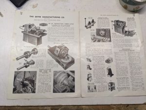 Oster Manufacturing Lathe #601 Rapiduction 281-T Sales Brochure Catalog 1959