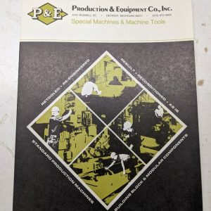 Production Machine Tool Special Equipment Sales Brochure For Company