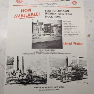 Production Machine Equipment Sales Brochure Single Page Company Application