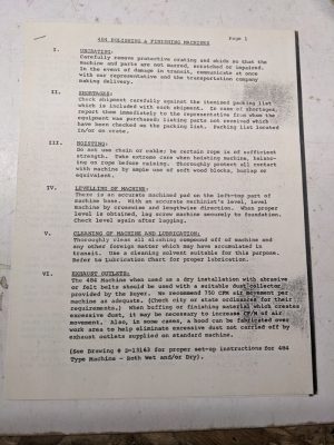 Production Machine Polishing Finishing Operation Manual Instruction 484 Type S