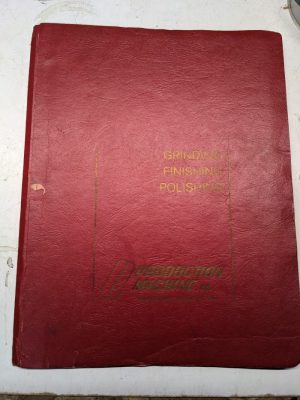 Production Machine Polish Finishing Operator Service Manual 484 Type S Part List