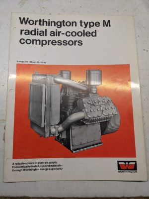Worthington Type M Air Compressors 2 Stage Sales Brochure Catalog Specs Feats