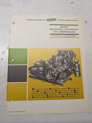 Dresser Wayne Air Compressor Sales Brochure Catalog Specifications Features 1971