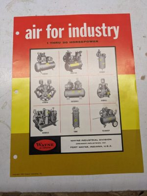Dresser Wayne Air Compressor Sales Brochure Catalog Specifications 1-30 Hp 1969