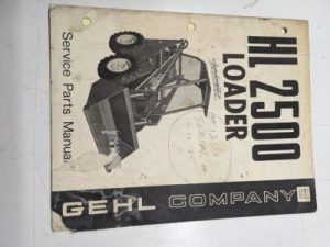 Gehl Hl 2500 Skid Steer Loader Service Parts Manual List 901213 Repair Oem 1974