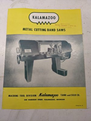 Clausing Kalamazoo Band Saws Sales Brochure Catalog 54 Specifications Features