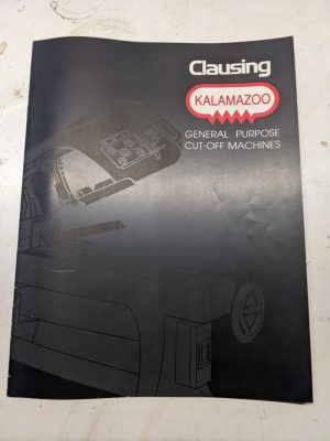 Clausing Kalamazoo Cut Off Saws Sales Brochure Catalog 1995 Specs Features