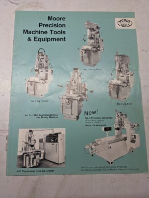 Moore Precision Machine Tools Sales Brochure Catalog Features Specifications