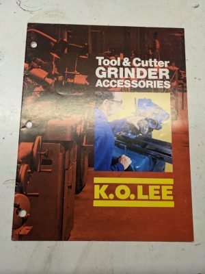 K.O. Lee Tool Shop Cutter Grinder Accessories Sales Brochure Catalog 1978