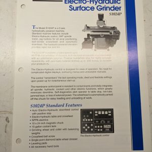 K.O. Lee Tool Sales Brochure Specs Features Hydraulic Grinders S1024P Electro