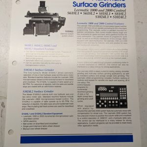 K.O. Lee Tool Sales Brochure Specs Features Automatic Grinders Leematic S618L1