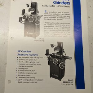 K.O. Lee Tool Sales Brochure Specs Features Manual Grinders Se612 Se618