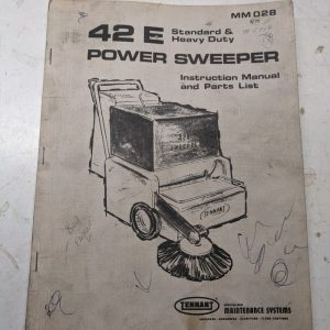 Tennant 42 E Power Sweeper Instruction Operator Service Manual Parts List Mm028